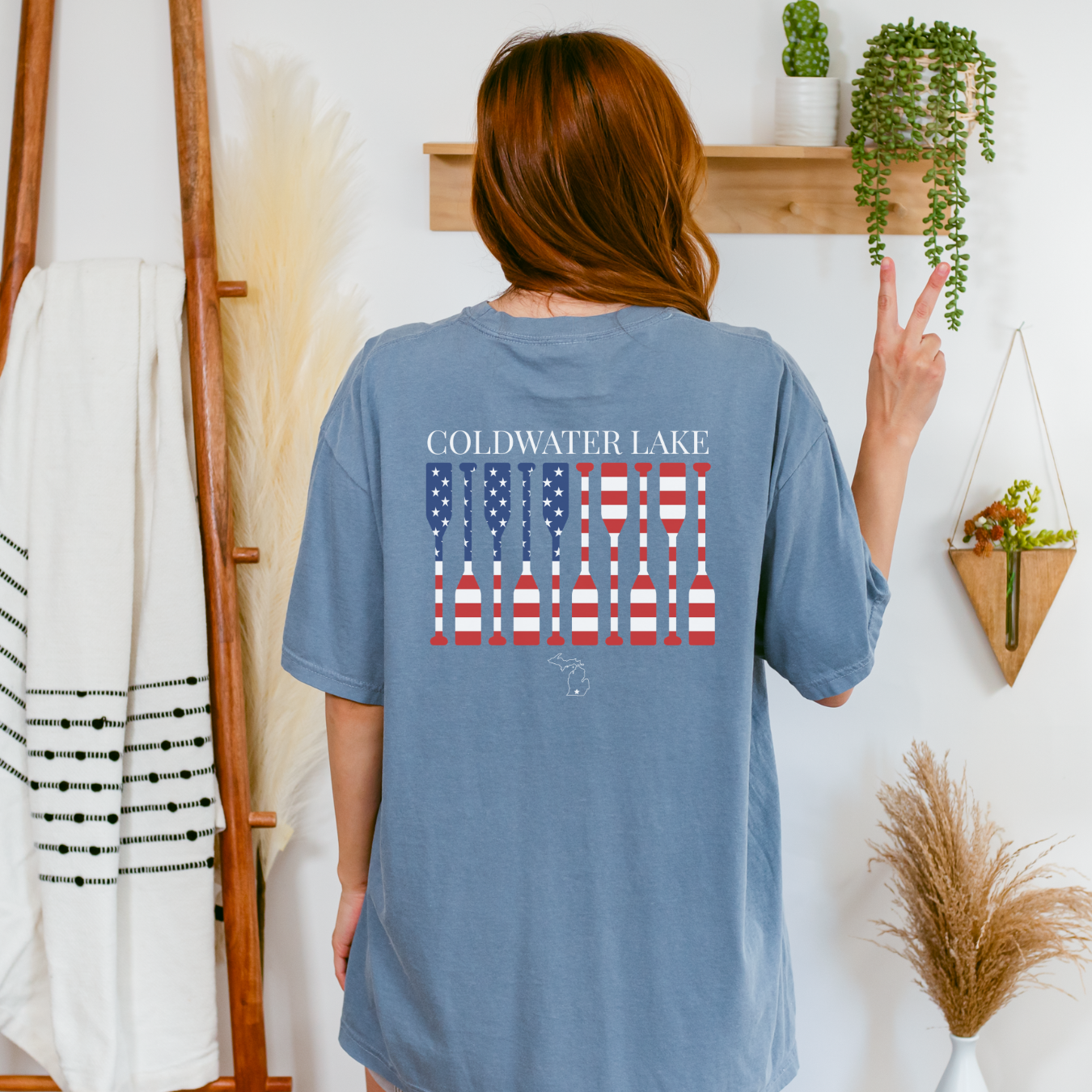 Coldwater Lake Patriotic Paddle Tee – Comfort Colors® 1717