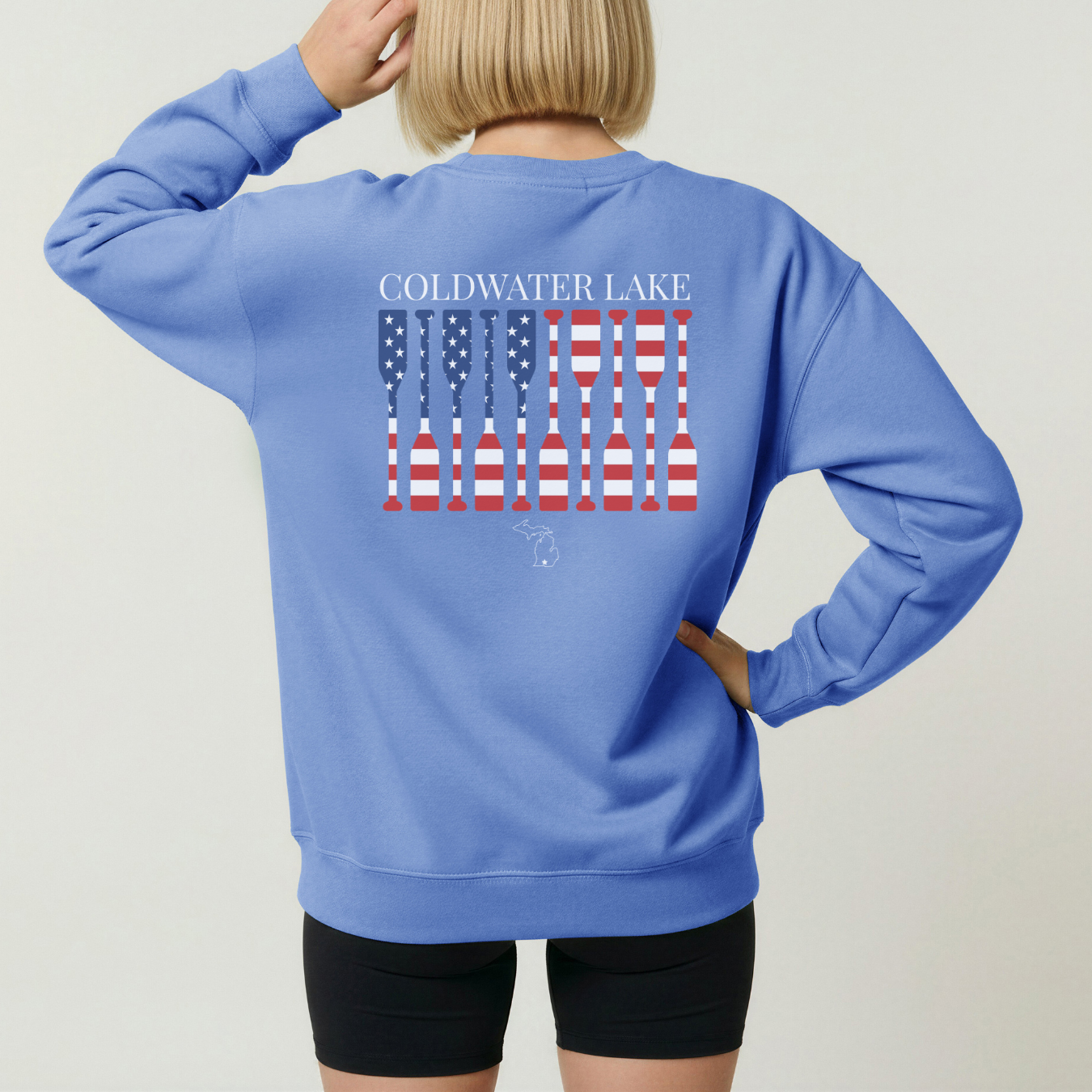 Coldwater Lake Flag Crewneck Sweatshirt